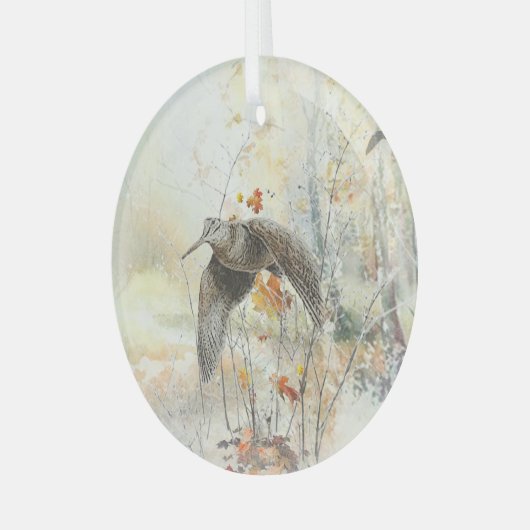 Saison de chasse à la bécasse glas ornament (Voorkant links)