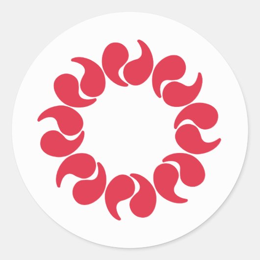 Saitama Ronde Sticker (Voorkant)