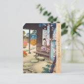 Saito Hodo Bijin door een tuinengawa in het voorja Briefkaart (Staand voorkant)