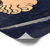 Saito Oniwakamaru die de reuzenkarper Kuniyoshi do Poster (Hoek)