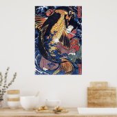 Saito Oniwakamaru, Utagawa Kuniyoshi Poster (Keuken)
