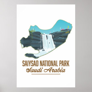 Saiysad Nationaal Park, Saudi-Arabië Poster