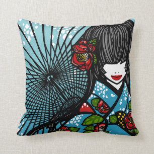 SajuArt Zen "Bangasa and Winter Camellia" Pillow Kussen
