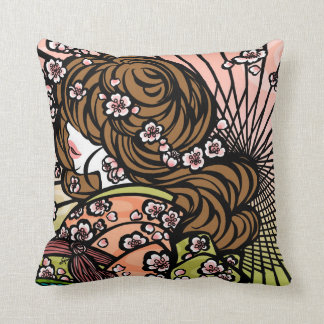 SajuArtZen "Bangasa and Cherry Blossom" Pillow Kussen