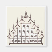 Sak Yant koelkast magneet (Voorkant)