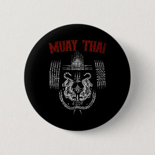 Sak Yant Muay Thai Kickbokstattoo Aziatische cultu Ronde Button 5,7 Cm