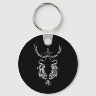 Sak Yant Muay Thai Kickbokstattoo Aziatische cultu Sleutelhanger