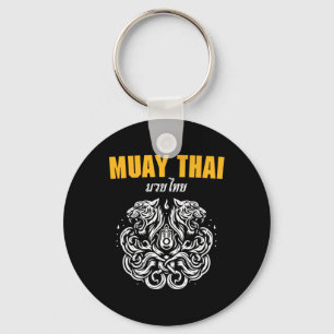 Sak Yant Muay Thai kunst tattoo dubbele tijger kic Sleutelhanger