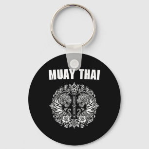 Sak Yant Muay Thai kunst tattoo dubbele tijger kic Sleutelhanger