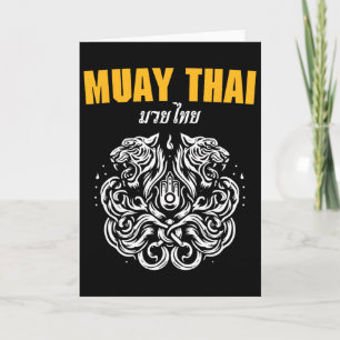 Sak Yant Muay Thai kunst tattoo tweeling tijger ki Kaart