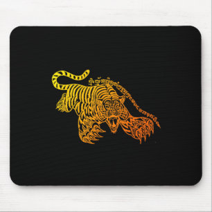 Sak Yant Muay Thai Tattoo Brave Tiger Kickboksen T Muismat