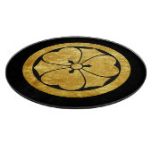 Sakai Mon Japans samurai clan gold zwart Snijplank (Hoek)