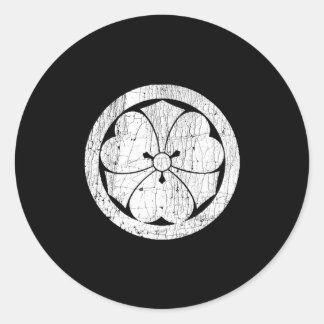 Sakai Mon Japans Samurai Nitta Minamoto Clan Ronde Sticker