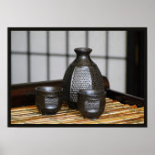 Sake Cups en Carafe Print (Voorkant)