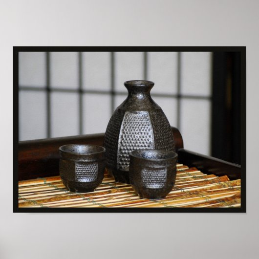 Sake Cups en Carafe Print (Voorkant)