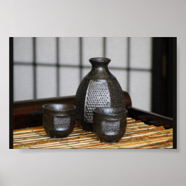 Sake Cups en Carafe Print