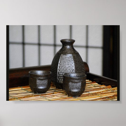 Sake Cups en Carafe Print (Voorkant)