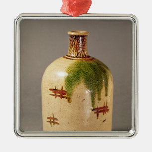 Sake-fles uit Oribe Metalen Ornament