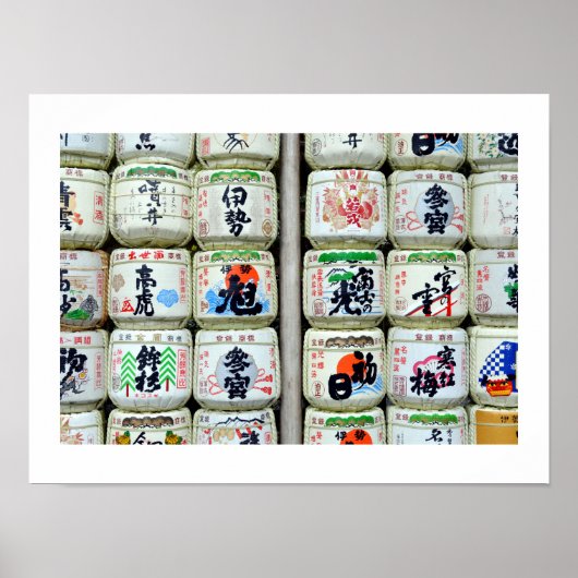 Sake-maskers van de Ise Shrine, Japan Poster (Voorkant)