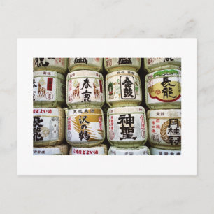 Sake-vaten: Nara, Japan Briefkaart