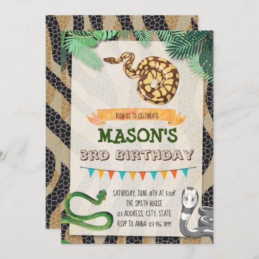 Sakes Birthday-uitnodiging Kaart (Voorkant / Achterkant)