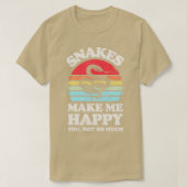 Sakes maken me een gelukkige Sunset Retro voor man T-shirt (Design voorkant)