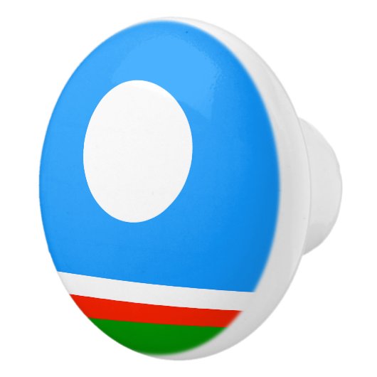 Sakha Flag Keramische Knop (Rechts)