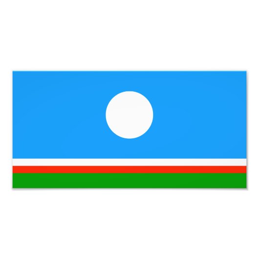 Sakha-vlag Foto Afdruk (Voorkant)
