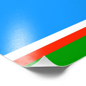 Sakha-vlag Foto Afdruk (Hoek)