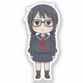 Saki Yoshida Chibi Dark Manga Art Sticker (Voorkant)