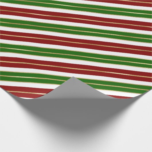 Sakkerstaven voor feestdagen, groen, rood en goude cadeaupapier (Hoek)