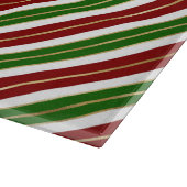 Sakkerstaven voor feestdagen, groen, rood en goude snijplank (Hoek)