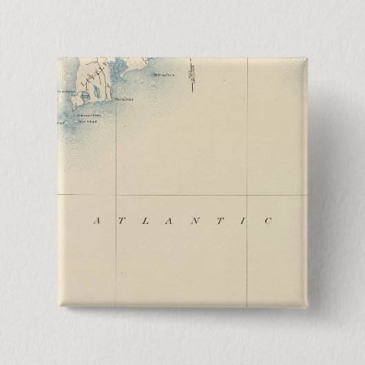 Sakonnet, Massachusetts Vierkante Button 5,1 Cm (Voorkant)