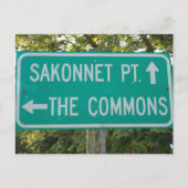 Sakonnet Point, de Commons, Little Compton, RI Briefkaart (Voorkant)