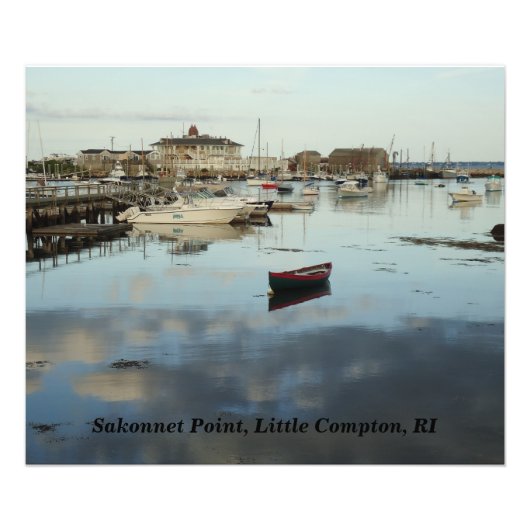 Sakonnet Point, Harbour, Little Compton, RI Foto Afdruk (Voorkant)
