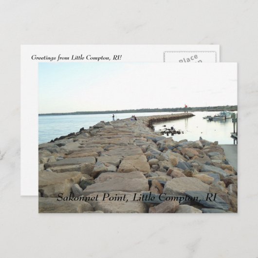 Sakonnet Point, Little Compton, RI Briefkaart (Voorkant / Achterkant)
