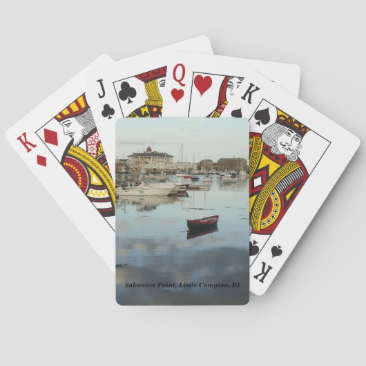 Sakonnet Pt, Sakonnet Harbour, Little Compton, RI Speelkaarten (Achterkant)