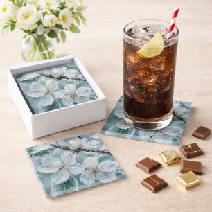 Sakora Bloem Glas Onderzetter – Elegant Bloemendes