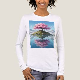 Sakora boom in het midden van een meer.bergen Tri-Blend shirt