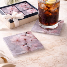 Sakora roze glazen onderzetter – Elegant bloemende