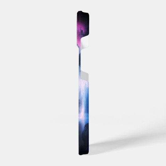 Sakora tree-Moonlit Waterfall with Cherr-pink iPhone Hoesje (Linkerkant)