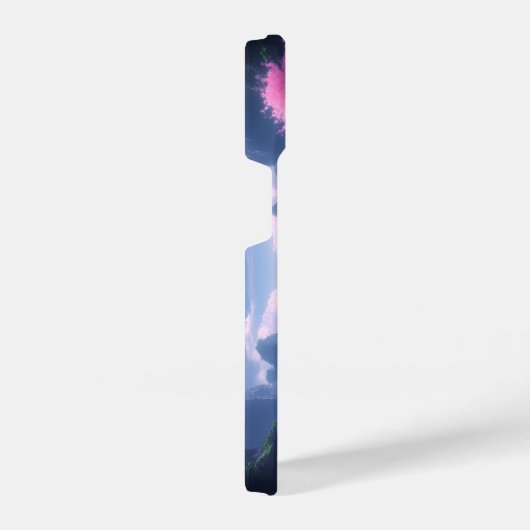 Sakora tree-Moonlit Waterfall with Cherr-pink iPhone Hoesje (Rechterkant)