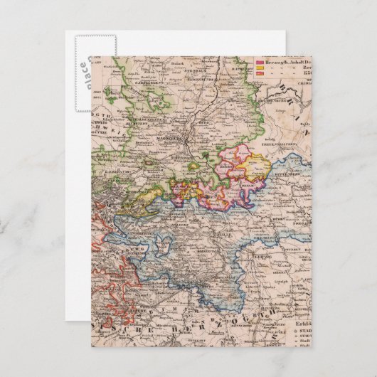 Saksen, Anhalt Briefkaart (Voorkant / Achterkant)