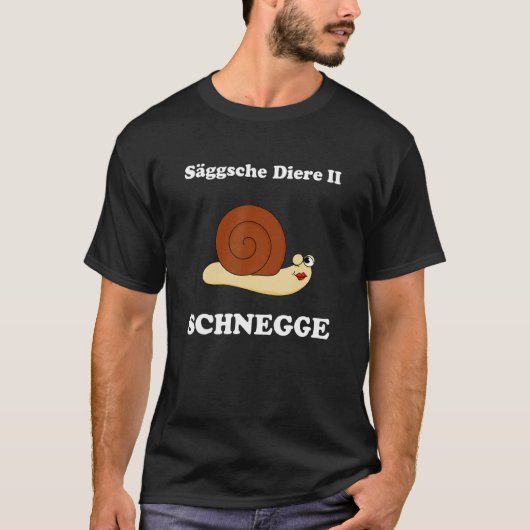 Saksen Dier Sneeuw Slak Saksen Idee T-shirt (Voorkant)