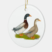 Saksen Ducks Keramisch Ornament (Links)