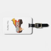 Saksen Duitsland Retro State Kaart  Souvenir Bagagelabel (Voorkant horizontaal)