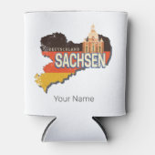 Saksen Duitsland Retro State Kaart  Souvenir Blikjeskoeler (Voorkant)