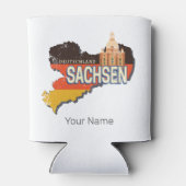 Saksen Duitsland Retro State Kaart  Souvenir Blikjeskoeler (Achterkant)