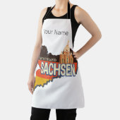 Saksen Duitsland Retro State Kaart  Souvenir Schort (Insitu)