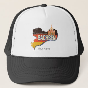 Saksen Duitsland Retro State Kaart  Souvenir Trucker Pet